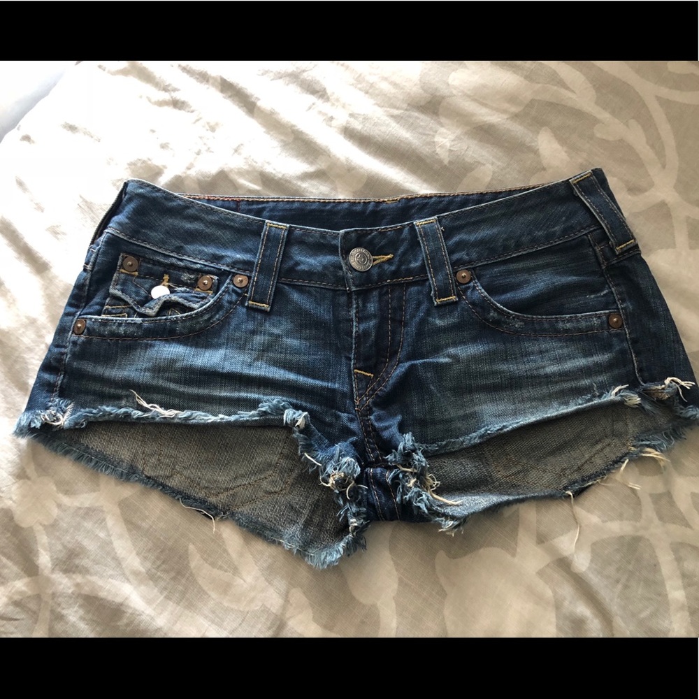 True Religion Distressed Shorts